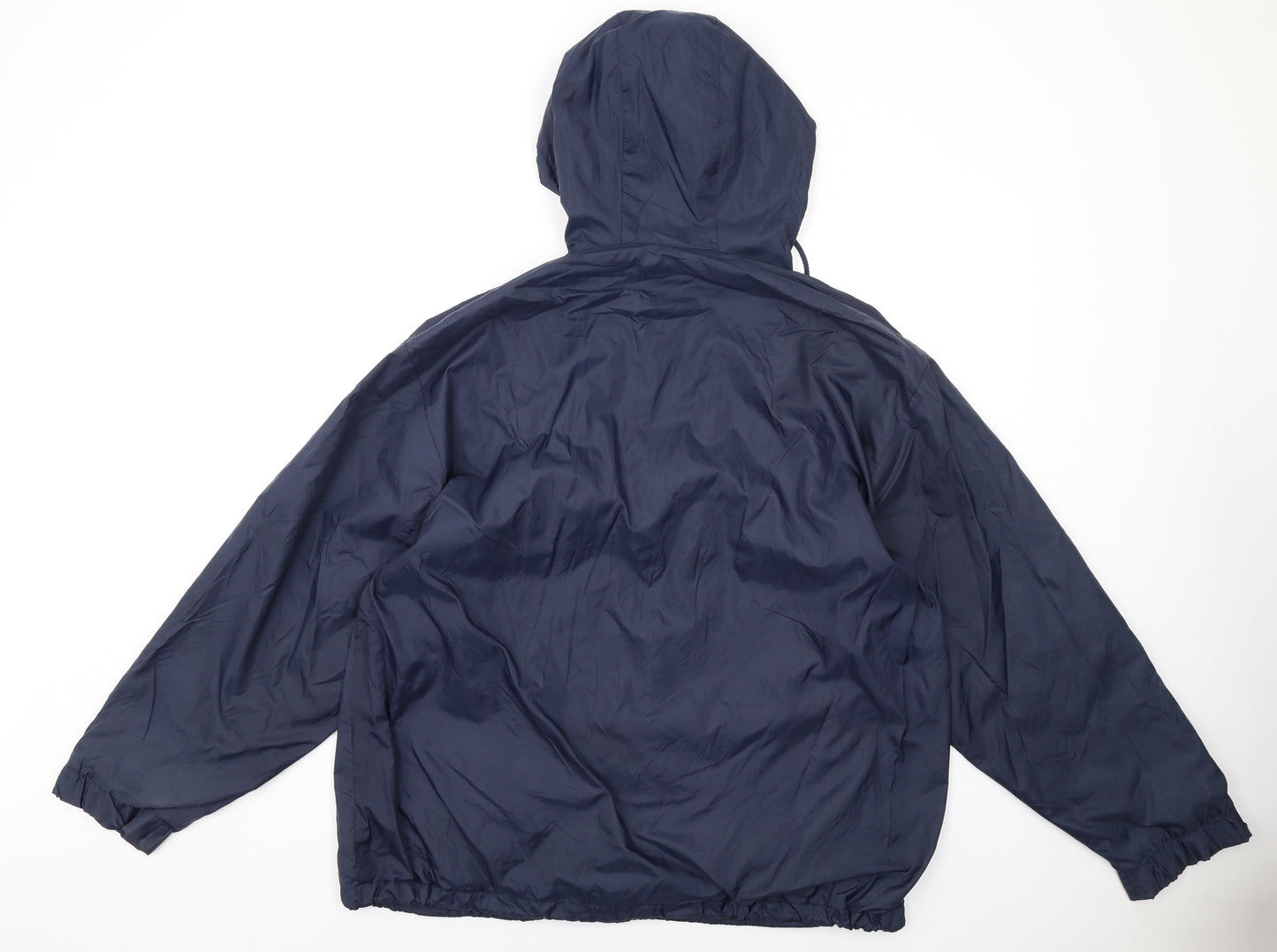 Auburn Mens Blue Windbreaker Coat Size L Zip
