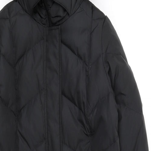 Marks and Spencer Womens Black Puffer Jacket Coat Size M Zip