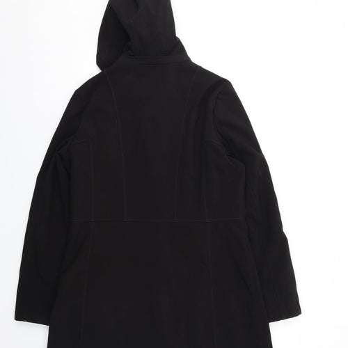 Larry Levine Womens Black Jacket Coat Size L Zip