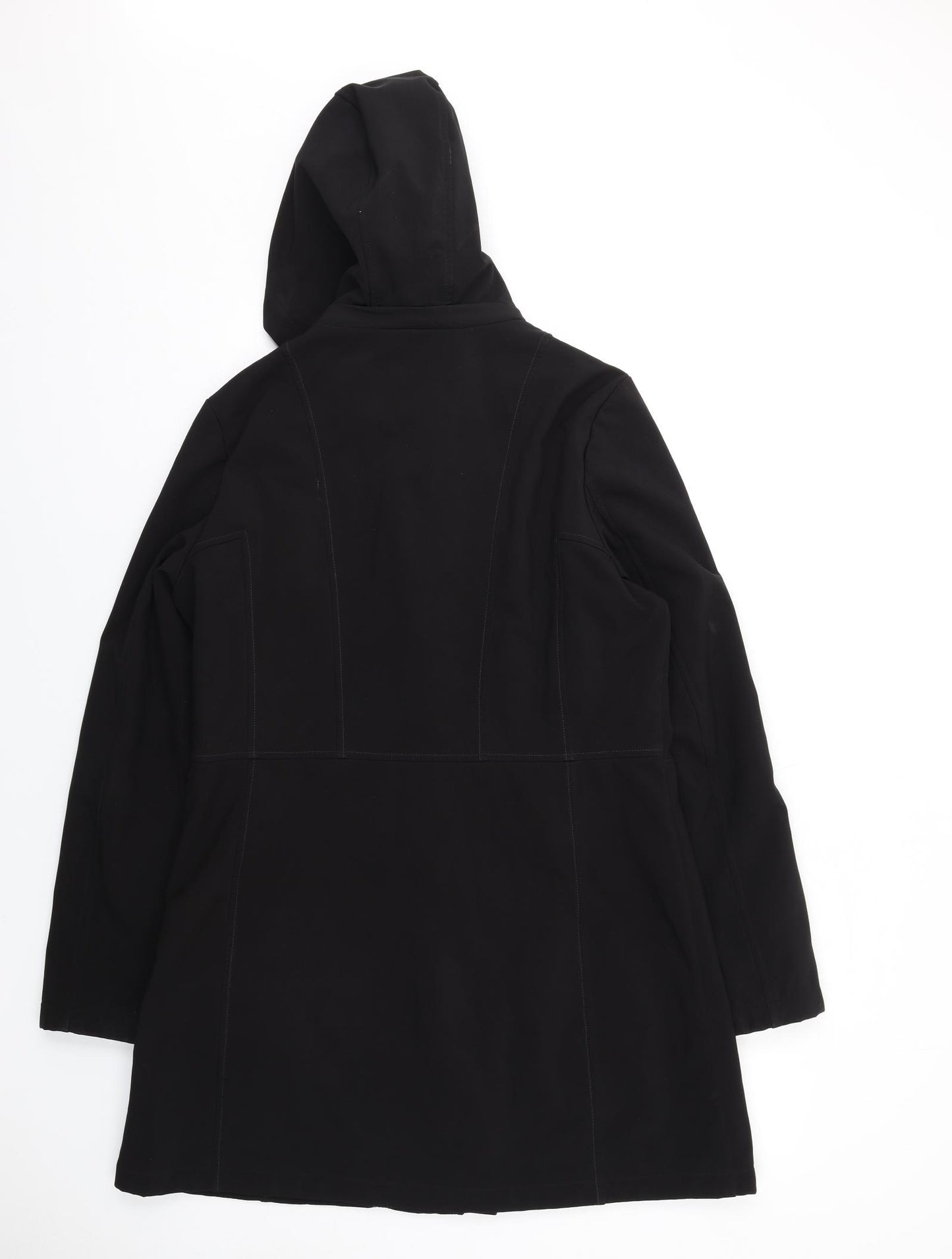 Larry Levine Womens Black Jacket Coat Size L Zip