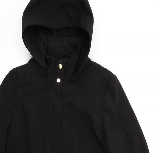 Larry Levine Womens Black Jacket Coat Size L Zip