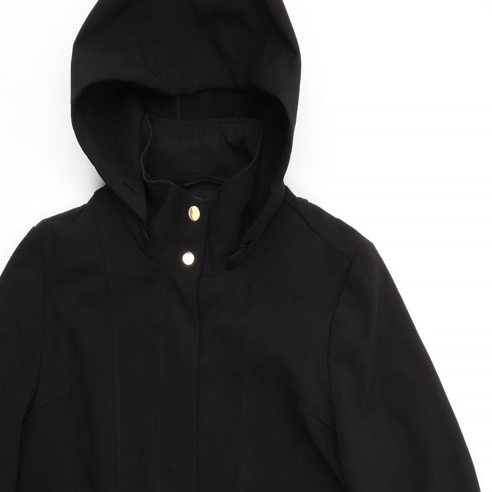 Larry Levine Womens Black Jacket Coat Size L Zip