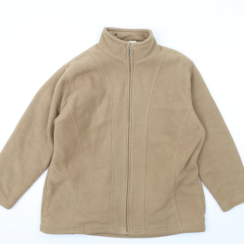 EWM Womens Beige Jacket Size 18 Zip