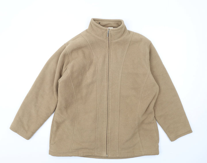 EWM Womens Beige Jacket Size 18 Zip
