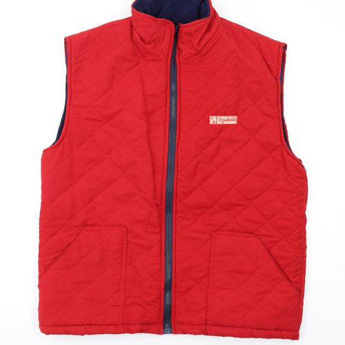 Royal Harbour Womens Red Gilet Waistcoat Size M Zip