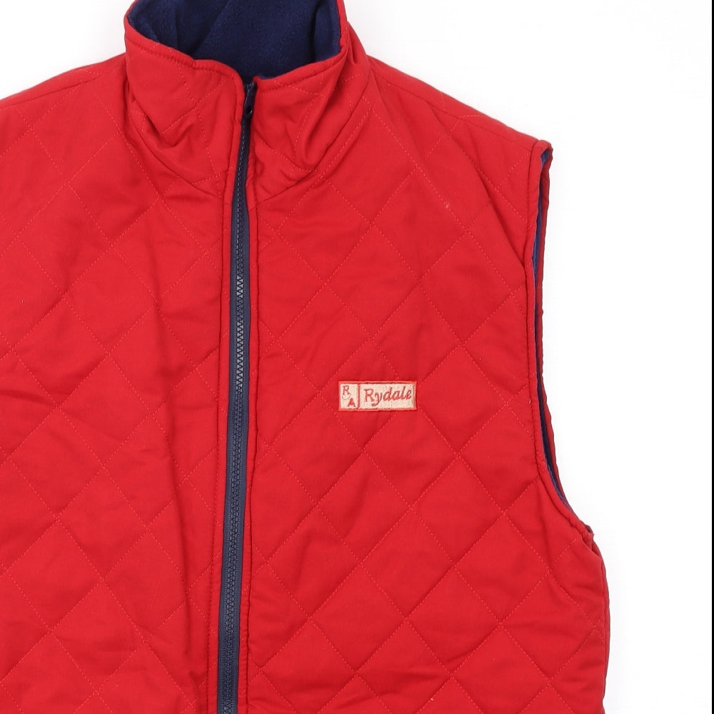 Royal Harbour Womens Red Gilet Waistcoat Size M Zip