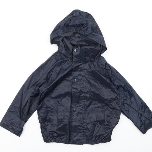 Wetplay Boys Blue Rain Coat Coat Size 3-4 Years Zip