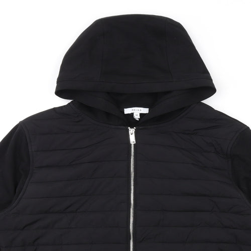 Reiss Mens Black Puffer Jacket Coat Size M Zip