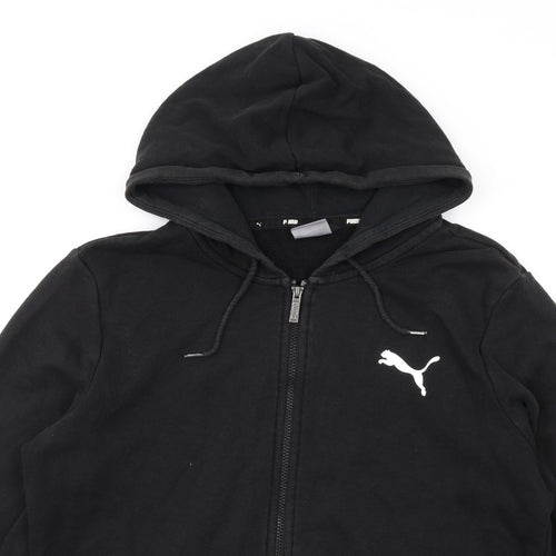 PUMA Mens Black Cotton Full Zip Hoodie Size M