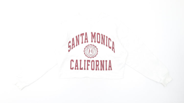 Hollister Womens White Cotton Pullover Sweatshirt Size XS Pullover