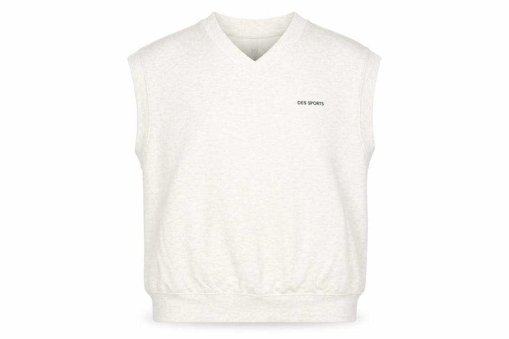 Front view of H&M women’s ivory cotton pullover sweatshirt, size S, pullover