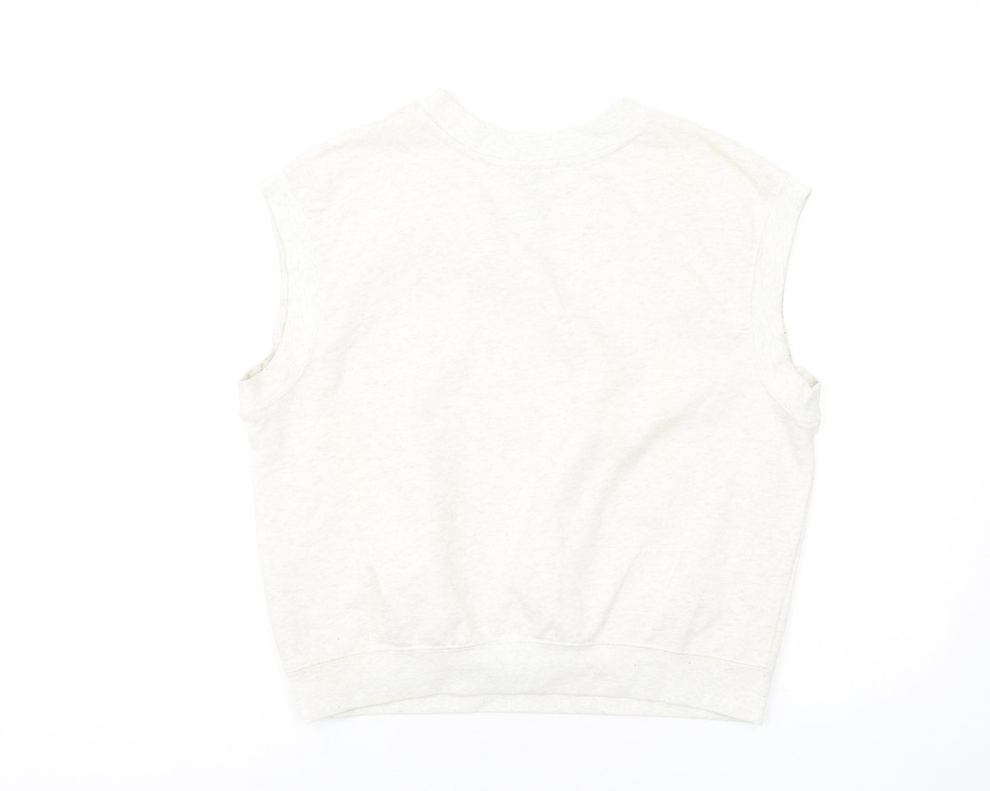 H&M Womens Ivory Cotton Pullover Sweatshirt Size S Pullover