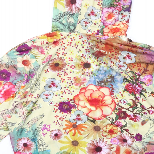 adidas Womens Multicoloured Floral Polyester Pullover Hoodie Size 10 Pullover