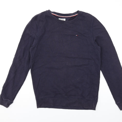 Tommy Hilfiger Mens Blue Cotton Pullover Sweatshirt Size M