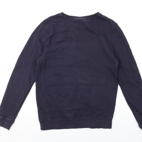 Tommy Hilfiger Mens Blue Cotton Pullover Sweatshirt Size M