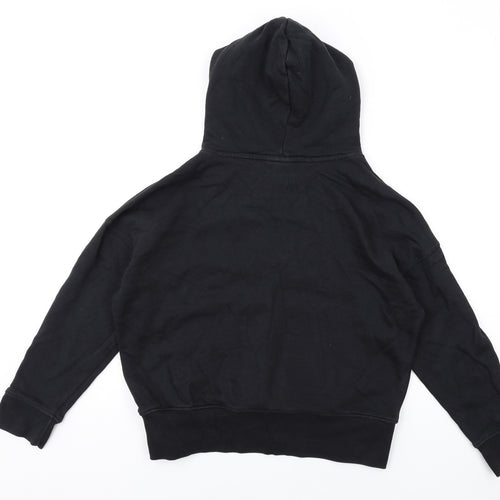 adidas Womens Black Cotton Pullover Hoodie Size 10 Pullover