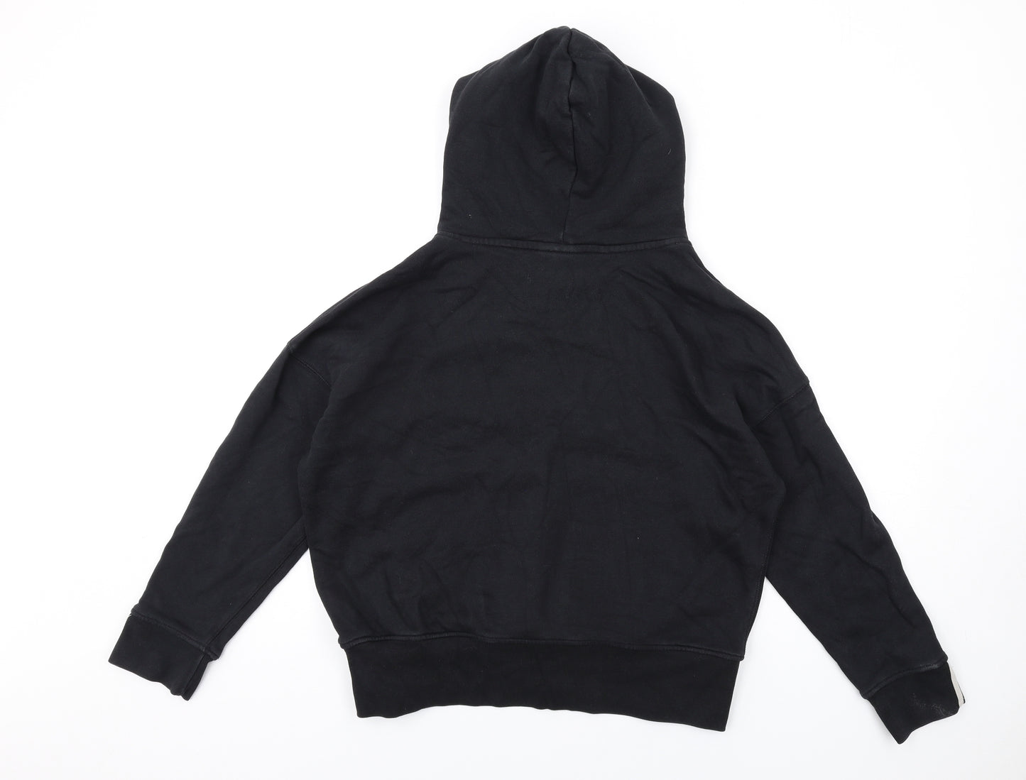 adidas Womens Black Cotton Pullover Hoodie Size 10 Pullover