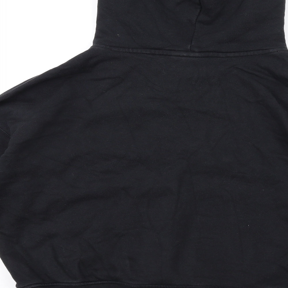 adidas Womens Black Cotton Pullover Hoodie Size 10 Pullover