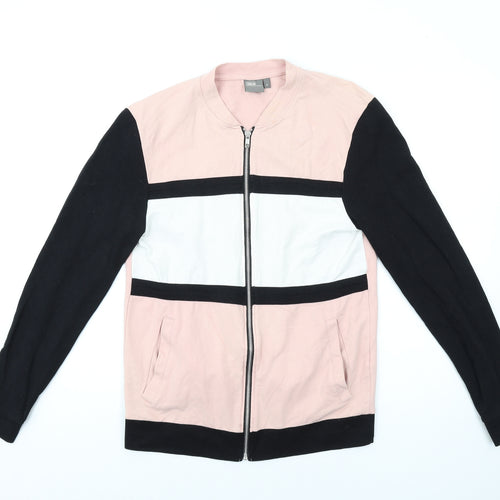ASOS Mens Pink Cotton Full Zip Sweatshirt Size M