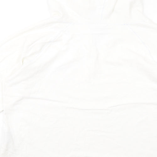 Crew Womens White Cotton Pullover Hoodie Size 10 Pullover