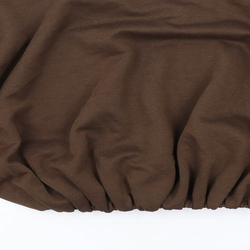 Zara Womens Brown Polyester Pullover Sweatshirt Size S Pullover