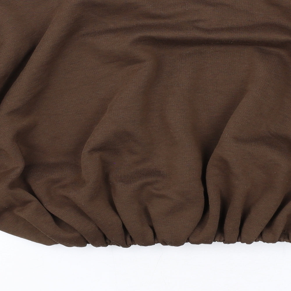 Zara Womens Brown Polyester Pullover Sweatshirt Size S Pullover