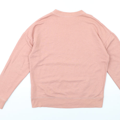 Pull&Bear Womens Pink Polyester Pullover Sweatshirt Size XS Pullover
