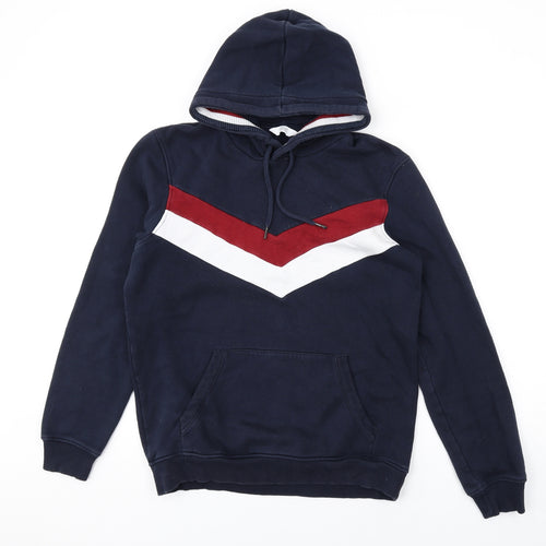 NEXT Mens Blue Cotton Pullover Hoodie Size M