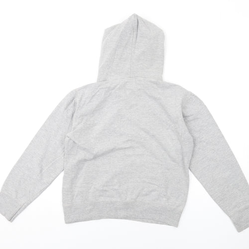 Random Boys Grey Polyester Pullover Hoodie Size 14-15 Years Pullover