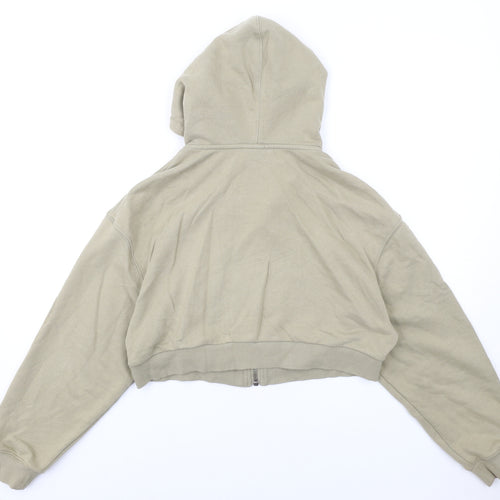 Future Gravity Key Womens Beige Cotton Full Zip Hoodie Size M Zip