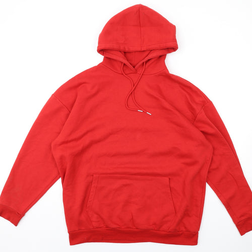 Boohoo Womens Red Polyester Pullover Hoodie Size M Pullover