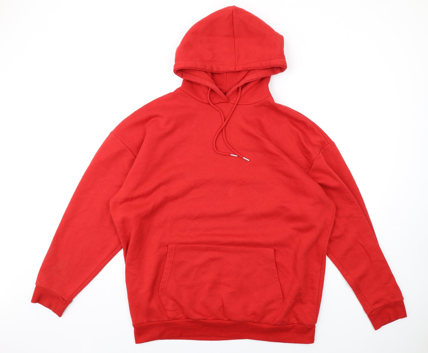 Boohoo Womens Red Polyester Pullover Hoodie Size M Pullover
