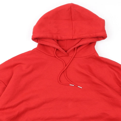Boohoo Womens Red Polyester Pullover Hoodie Size M Pullover