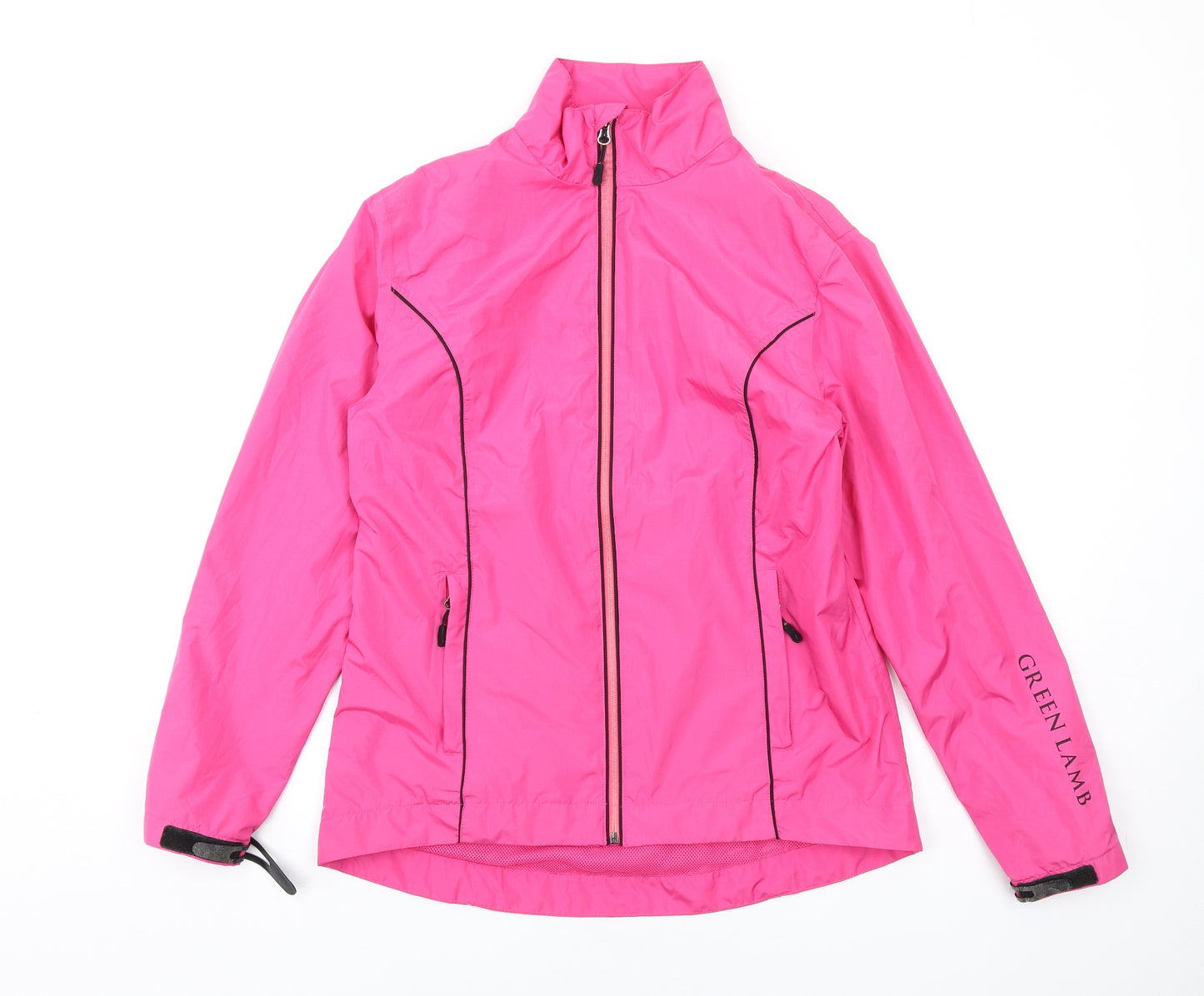 Green Lamb Womens Pink Rain Coat Coat Size S Zip