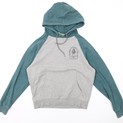 Saltrock Mens Grey Polyester Pullover Hoodie Size M