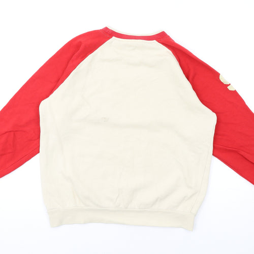 PUMA Womens Ivory Cotton Pullover Sweatshirt Size 6 Pullover