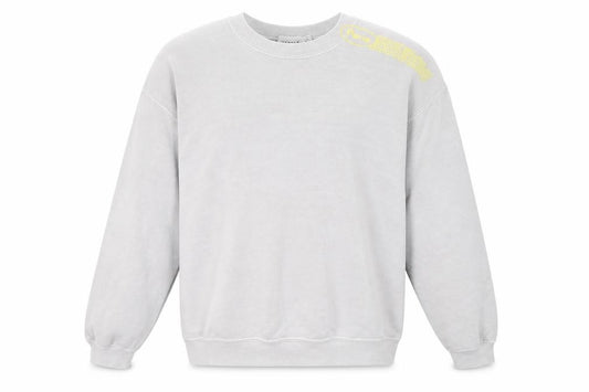 Front view of Topman men’s grey cotton pullover sweatshirt, size S