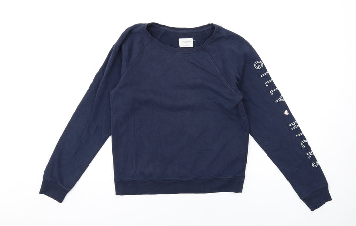Gilly Hicks Womens Blue Cotton Pullover Sweatshirt Size S Pullover