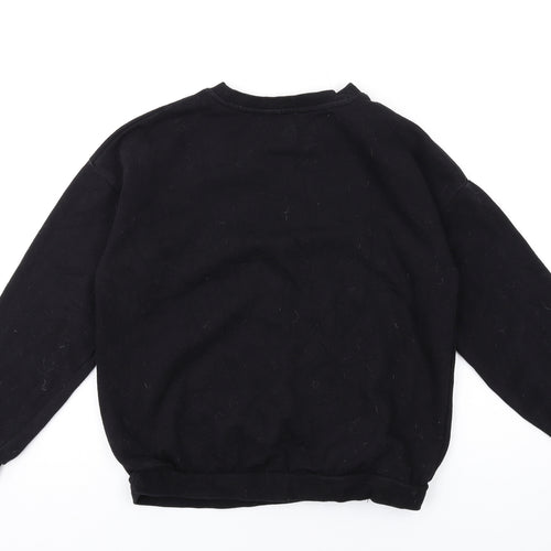 H&M Boys Black Cotton Pullover Sweatshirt Size 10-11 Years Pullover - NYC