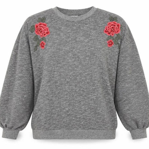 Pull&Bear Womens Grey Cotton Pullover Sweatshirt Size S Pullover