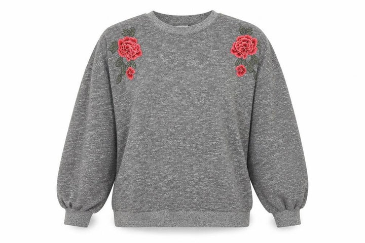 Pull&Bear Womens Grey Cotton Pullover Sweatshirt Size S Pullover