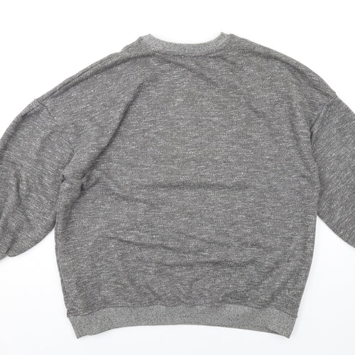 Pull&Bear Womens Grey Cotton Pullover Sweatshirt Size S Pullover