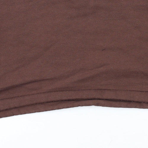 Zara Womens Brown Cotton Pullover Sweatshirt Size M Pullover