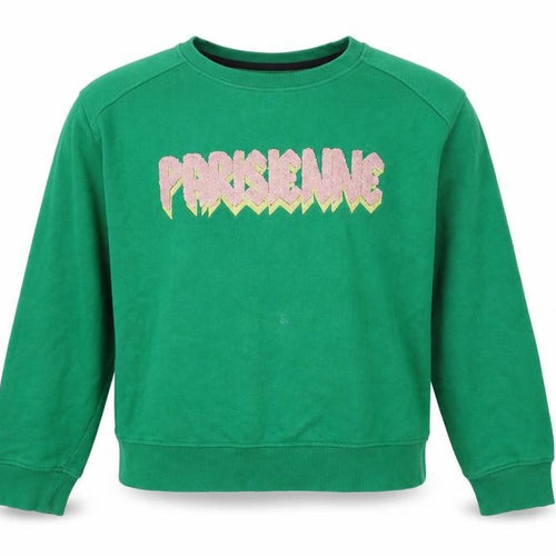 Sofie Schnoor Womens Green Polyester Pullover Sweatshirt Size L Pullover