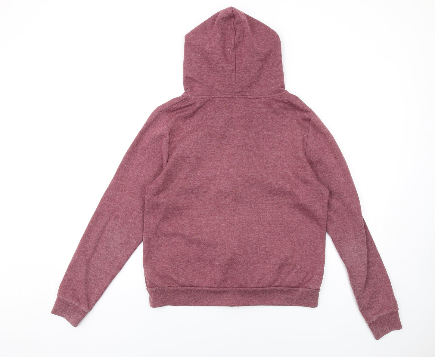 Topshop Womens Red Polyester Full Zip Hoodie Size 12 Zip