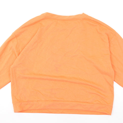 Oliver Bonas Womens Orange Cotton Pullover Sweatshirt Size 18 Pullover