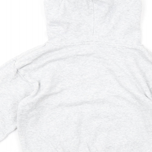 H&M Girls Grey Cotton Pullover Hoodie Size 8-9 Years Pullover