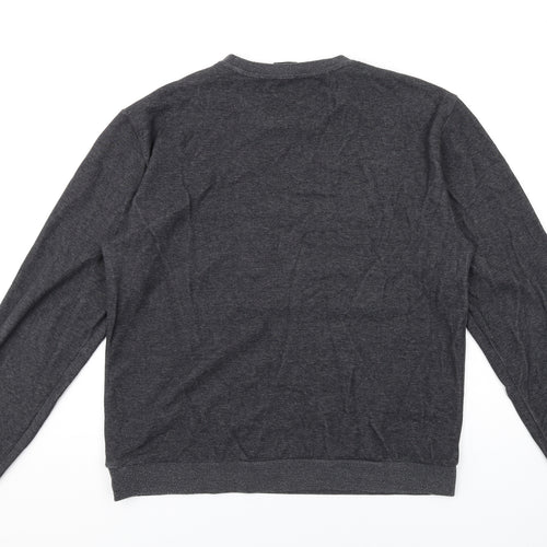 Emporio Armani Mens Grey Cotton Pullover Sweatshirt Size XL
