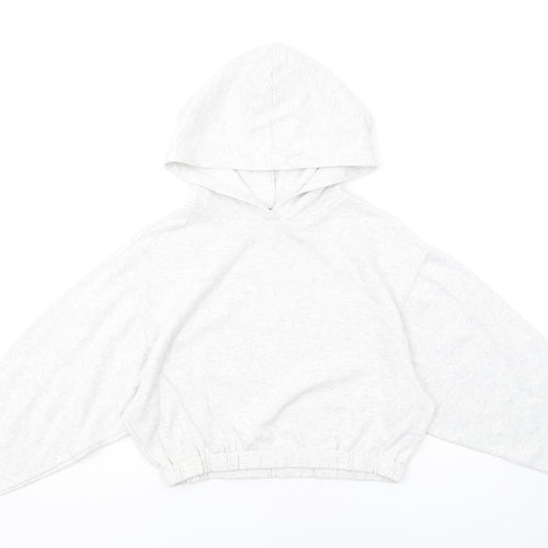 ASOS Womens Grey Cotton Pullover Hoodie Size 4 Pullover