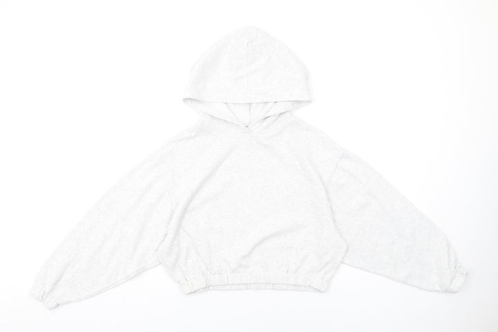 ASOS Womens Grey Cotton Pullover Hoodie Size 4 Pullover